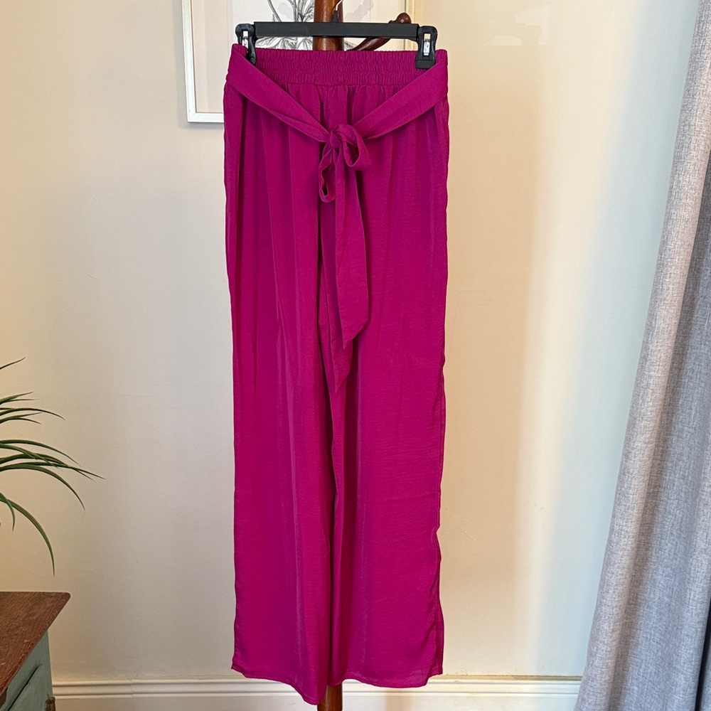 Elegant Fuchsia Women's Wide Legged Pants